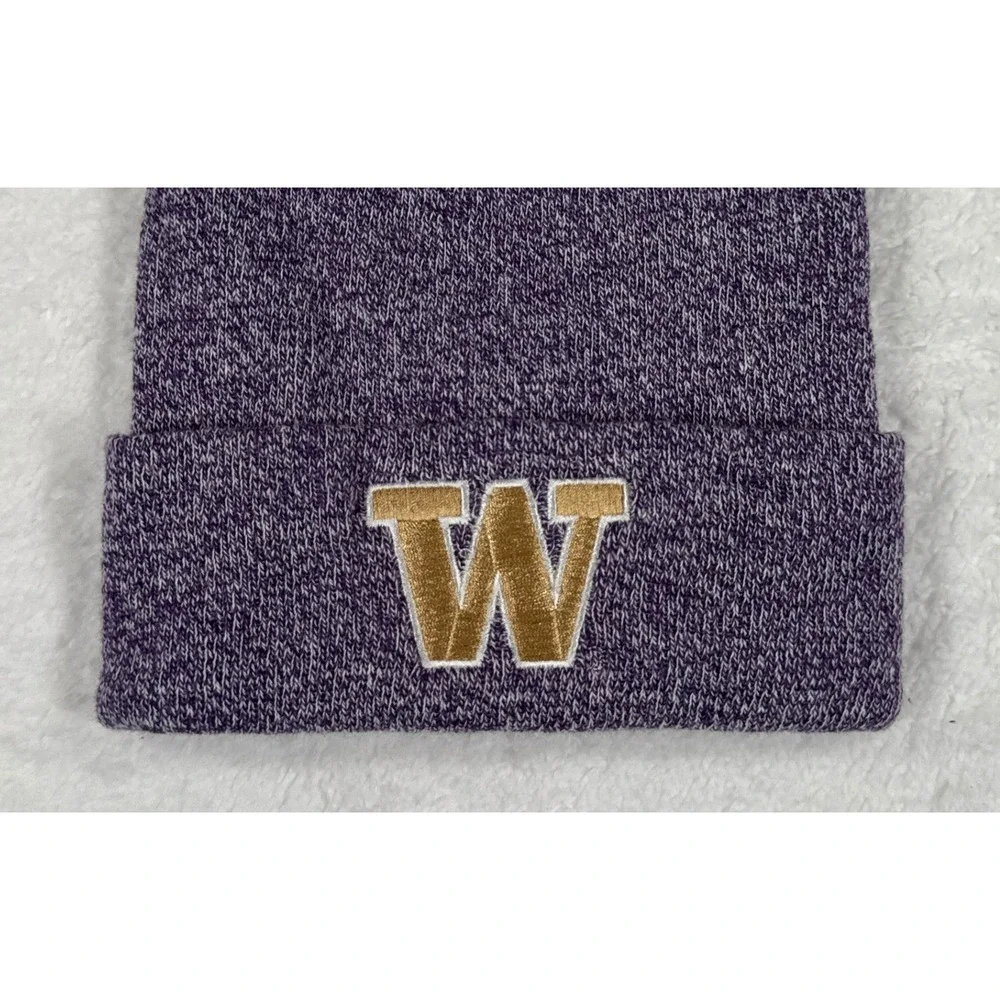 Legacy University of Washington Huskies Purple Marled Cuff Beanie Knit Hat NWT